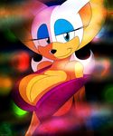  anthro bat big_breasts breasts cleavage clothed clothing female huge_breasts looking_at_viewer mammal rouge_the_bat sega smile solo sonic_(series) supersonicrulaa 