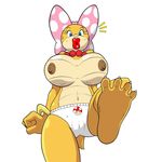  big_breasts big_lips blue_eyes blush breasts brown_nipples ckt clothed clothing female half-dressed koopalings lips looking_at_viewer mario_bros nintendo nipples panties red_lips solo thegeckoninja topless underwear video_games wendy_o_koopa 