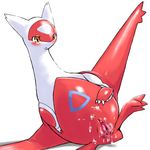  after_sex blush clitoris cum cum_in_pussy cum_inside cum_on_stomach female feral gaping gaping_pussy latias messy nintendo plain_background pok&eacute;mon pussy solo video_games white_background wkar 