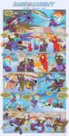  2015 armor avian blue_eyes cloud cutie_mark dialogue english_text equine female flying football friendship_is_magic gilda_(mlp) green_eyes group gryphon hair hug male mammal multicolored_hair my_little_pony pegasus rainbow_dash_(mlp) rainbow_hair sorcerushorserus text wings yellow_eyes 