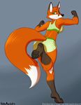  anthro canine female fluffy_tail fox fur hair hobbsmeerkat looking_at_viewer mammal open_mouth orange_fur orange_hair paws solo tongue white_fur 