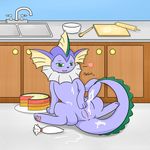  &lt;3 black_nose blue_skin blush cabinet cake canine eeveelution female fin food freespirit59 frosting green_eyes kitchen mammal masturbation nintendo pawpads paws pleasured plump_labia pok&eacute;mon pussy sink smile solo spread_legs spreading vaporeon video_games 