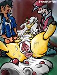  2015 ampharos anus ash_ketchum blush butt clitoris clothed clothing cum cum_in_ass cum_in_pussy cum_inside cum_on_body cum_on_face erection eyelashes fapmasterflex female group group_sex hair hat holding_penis human interspecies kneeling long_hair looking_at_viewer lying male mammal mega_ampharos mega_evolution nintendo nude open_mouth orb penis pok&eacute;mon pok&eacute;philia presenting pussy red_(pok&eacute;mon) sex shadow shoes smile spread_legs spreading threesome tongue video_games white_hair 
