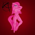  angry anthro barefoot big_breasts blue_eyes breasts equine female friendship_is_magic fur hair hands_in_hair horse j4ck69 long_hair looking_at_viewer mammal my_little_pony navel nipples pink_fur pink_hair pinkamena_(mlp) pinkie_pie_(mlp) pony pussy solo 