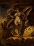  breasts cephalopod da_polar_inc eyebrow_piercing facial_piercing female fish furry-specific_piercing hybrid marine necklace netsuko nipple_piercing nipples nude octopus piercing pussy shark solo standing tentacle_piercing tentacles thick_thighs voluptuous wide_hips 