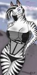  bikini clothing crowchild equine female hth hth_studios mammal solo swimsuit tanya_winters zebra 