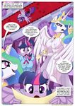  &lt;3 2015 anthro anthrofied bbmbbf breasts clothing dialogue english_text equestria_untamed equine female friendship_is_magic hair horn mammal my_little_pony nipple_bulge nipples open_mouth palcomix princess_celestia_(mlp) text tongue translucent transparent_clothing twilight_sparkle_(mlp) wings 