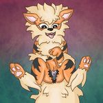  anoddscot arcanine digital_media_(artwork) female feral fur hair mammal nintendo pok&eacute;mon presenting pussy solo spreading video_games 