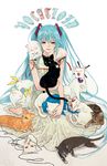  akita_neru animal animalization black_rock_shooter black_rock_shooter_(character) blue_eyes blue_hair bow cat dress gumi hatsune_miku holding honne_dell kagamine_len kagamine_rin kaito kamui_gakupo long_hair megurine_luka meiko scarf sitting sitting_on_lap sitting_on_person smile solo twintails very_long_hair vocaloid voyakiloid yooani yowane_haku yowaneko 