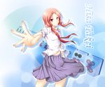  nobuda red_hair saki school_uniform solo takei_hisa twintails 