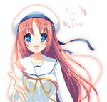  blue_eyes da_capo da_capo_i hat hatori_piyoko red_hair school_uniform shirakawa_kotori solo 