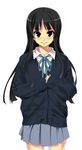  akiyama_mio azu cardigan k-on! school_uniform skirt solo 