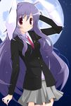  animal_ears blazer bunny_ears jacket mizuki_hotaru_(artist) moon reisen_udongein_inaba skirt solo touhou 