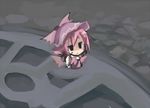  :&lt; hat kuroneko_no_toorimichi manhole minigirl mystia_lorelei solo sparrow_stuck_in_manhole stuck touhou wings 