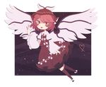  animal_ears bow dress full_body hat highres mystia_lorelei open_mouth phantasmic pink_eyes pink_hair short_hair smile solo touhou transparent_background wings 