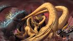 2025 2_penises 3_heads animal_genitalia anthro bodily_fluids building claws cum cum_drip cum_in_mouth cum_inside destruction dripping duo emptyinside erection eyes_closed fellatio feral genital_fluids genital_slit genitals glowing glowing_eyes glowing_spikes godzilla godzilla_(2014) godzilla_(series) grin hand_on_neck hand_on_tail hi_res kaiju king_ghidorah looking_pleasured male male/male male_penetrated male_penetrating male_penetrating_male multi_genitalia multi_head multi_penis object_in_ass oral oral_penetration outside penetration penile penis scales sex shocked smile spikes spikes_(anatomy) standing tail teeth toho tongue tongue_out wings yellow_sclera