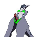 absurd_res after_transformation anthro areola big_areola bikini bikini_aside bikini_bottom bikini_top biohound camel_toe clothing clothing_aside female fish genitals hi_res intersex intersex/intersex mackerel_shark mako_shark marine nubbed_penis penis presenting presenting_penis shark shark_tail solo swimwear swimwear_aside thick_thighs two-piece_swimsuit white_shark