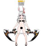  animal_ears bad_id bad_pixiv_id bunny_ears bunny_girl bunny_tail censored curly_hair dual_wielding elin_(tera) flat_chest flower grey_hair groin hair_flower hair_ornament holding korean long_hair mary_janes navel ndgd nude panties panty_pull purple_eyes shoes smile solo tail tera_online underwear weapon 