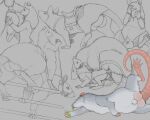 5_fingers 5_toes accessories_only anal anal_penetration anatomically_correct anatomically_correct_genitalia anatomically_correct_penis animal_genitalia animal_penis anthro anthro_on_feral anthro_penetrated anus backsack ball_fondling ball_grab balls belly bestiality big_balls big_dom_small_sub biped black_and_white claws colored_sketch countershade_face countershade_fur countershade_torso countershading curling_toes digital_drawing_(artwork) digital_media_(artwork) dominant duo erection eyes_closed feet feral feral_penetrating feral_penetrating_anthro fingers fondling foot_on_back fur genitals green_liquid grey_body grey_fur half-erect hi_res intet intraspecies intraspecies_bestiality larger_feral larger_male lying male male/male male_penetrated male_penetrating male_penetrating_male mammal monochrome mount mount/rider_relations multiple_images multiple_poses multiple_positions murid murine nude nude_male on_side paws penetration penile penile_penetration penis penis_in_ass pose potion potion_bottle quadruped raised_leg rat rat_tail riding rodent rodent_penis saddle sex sheath sitting size_difference sketch smaller_anthro smaller_male standing tail tapering_penis toe_claws toes tongue tongue_out whiskers white_body white_countershading white_fur yaroul