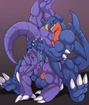  2015 3_toes balls butt claws dragon duo erection feral garchomp gay hug looking_down male mammal nidoking nintendo nude open_mouth oral penetration penis plain_background pok&eacute;mon raised_tail scalie sex shadow sitting smile spikes spread_legs spreading teeth toes video_games yellow_eyes 