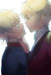  aldnoah.zero blonde_hair bruise cravat dual_persona epaulettes frown injury kl male_focus military military_uniform short_hair slaine_troyard uniform 