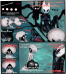 3_horns absurd_res anthro areola arthropod balls big_areola big_balls big_breasts big_penis biped black_body black_cape black_clothing blue_areola blue_background blue_nipples blue_vulva blush blush_lines bodily_fluids breasts cape clothing ellipsis empty_eyes erection female feral flexible genital_fluids genitals glistening glistening_body gradient_background group hi_res holding_leg hollow_knight:_silksong hollow_knight_(franchise) horn hornet_(hollow_knight) huge_penis humanoid humanoid_genitalia humanoid_penis hyper hyper_genitalia hyper_penis imminent_vaginal insect intraspecies lace_(hollow_knight:_silksong) larger_female long_penis looking_at_another male male/female misleading_thumbnail mostly_nude mouthless mr_torot multi_horn musk musk_cloud musky_penis navel nipples non-mammal_balls non-mammal_breasts non-mammal_navel non-mammal_nipples non-mammal_vulva on_one_leg one_leg_up penis precum question_mark raised_leg red_clothing shaking simple_background size_difference small_dom_big_sub smaller_anthro smaller_male splits spread_legs spreading squish standing sweat sweatdrop team_cherry text the_knight_(hollow_knight) thick_thighs thigh_squish trembling trio vulva white_head