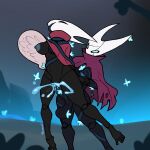 absurd_res anthro arthropod balls big_balls big_penis clothed clothing corruption duo female genitals gynomorph hexecat hi_res hollow_knight:_silksong hollow_knight_(franchise) hornet_(hollow_knight) hybrid intersex intersex/female lifeblood nipples nude penetration penis selfcest skimpy square_crossover team_cherry tentacles vaginal vaginal_penetration