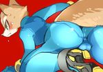  1boshi 2015 anthro anus balls big_butt blush bulge butt canine clothed clothing fox fox_mccloud girly high_heels male mammal nintendo rear_view skimpy solo star_fox suit tight_clothing video_games wide_hips zero_suit zero_suit_fox 