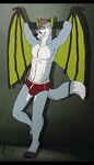  bat bulge canine clothing fox foxbat looking_at_viewer male mammal mill millennius pinup pose solo underwear wings wyldelyn216 