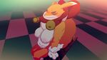  anthro bandai big_breasts blush breasts canine digimon female fox fur huge_breasts kemono kitsunenone kyubimon mammal nipples nude puffy_nipples smile solo 