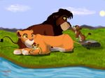  cub darthmaul1999 disney feline female kiara kovu lion love male mammal the_lion_king young 
