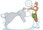  anthro belly canine eating feast feeding food force_feeding forced fox fox_mccloud growing hotdogs male mammal morbidly_obese nintendo overweight prisonsuit-rabbitman star_fox stuffing torture video_games weight_gain wolf wolf_o&#039;donnell 