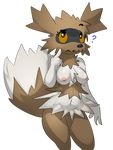  ? anthro breasts brown_eyes elpatrixf female mammal nintendo nipples pok&eacute;mon pok&eacute;morph raccoon solo standing video_games zigzagoon 