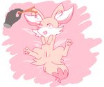  disembodied_hand duo female fennekin feral fur kemono nintendo open_mouth pok&eacute;mon pussy sd_(artist) solo_focus stick video_games yellow_fur 