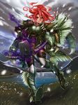  armor bowgun highres monster_hunter monster_hunter_mezeporta_kaitaku-ki red_hair solo weapon 