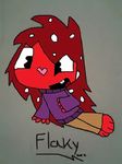  b&amp;m clothed clothing female flaky fur happy_tree_friends htf mammal porcupine red_fur rodent solo young 