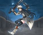  armor black_hair dual_wielding hat holding monster_hunter monster_hunter_mezeporta_kaitaku-ki solo sword thighhighs weapon 