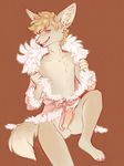  anthro canine canned_(artist) crossdressing fennec fox girly humanoid_penis male mammal penis solo 