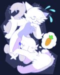 2025 anthro arm_tuft bending_down bent_over black_background blue_chest blue_penis blush blush_lines bodily_fluids breasts butt butt_tuft carrot cheek_tuft colored covering covering_mouth digital_drawing_(artwork) digital_media_(artwork) domestic_cat duo eclipsemoon eyes_closed facial_tuft felid feline felis fellatio female flavored_penis food genitals hair hand_on_crotch head_tuft hi_res lagomorph leg_tuft leporid long_ears long_tail looking_pleasured male male/female mammal multicolored_body oral penile penis penis_in_mouth plant rabbit rabbit_ears scut_tail sex shaking short_tail simple_background smile sucking sweat sweatdrop tail tail_tuft thought_bubble tuft two_tone_body vegetable white_breasts white_butt white_ears white_hair