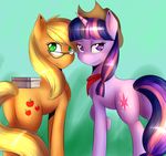  absurd_res applejack_(mlp) butt couple cowboy_hat cute cutie_mark duo equine eyewear female feral friendship_is_magic glasses hat hi_res horse looking_at_viewer mammal my_little_pony pony smile spittfire standing stetson twilight_sparkle_(mlp) 