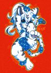 ambiguous_gender anthro blush butt butt_grab claws covered_anus covered_nipples covered_penis felid flower flower_bikini fur furry_tail hair hand_on_butt invalid_tag japanese_text jewelry koud3x mammal nails nude otokonoko pantherine pawpads pendant plant ponytail red_background short_hair short_stack shy simple_background solo striped_body striped_fur stripes taigaxholic tail text tiger tiger_ears toe_claws