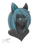  2015 anthro blue_eyes bust_portrait canine digital_media_(artwork) emma emma278 female hair_bow mammal portrait solo wolf 