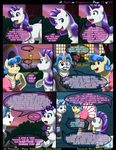  2015 blue_eyes bow_tie comic dialogue dress ear_piercing earth_pony english_text equine eyewear fancy_pants_(mlp) female friendship_is_magic horn horse kitsune_youkai lipstick male mammal monocle my_little_pony necklace outside pearl piercing pony rarity_(mlp) sapphire_shores_(mlp) suit sweat sweatdrop text twilightstormshi unicorn worried yellow_eyes 