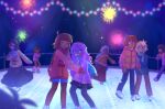  3boys 6+girls antenna_hair aubrey_(faraway)_(omori) aubrey_(omori) basil_(faraway)_(omori) basil_(omori) black_hair black_pants black_pantyhose black_skirt blonde_hair blue_eyes blue_hair blue_scarf blue_shorts blunt_bangs blurry blurry_background blurry_foreground blush braid brown_coat brown_hair brown_pants brown_pantyhose brown_skirt closed_eyes closed_mouth coat commentary dark-skinned_female dark-skinned_male dark_skin donuqx double-parted_bangs earmuffs english_commentary fireworks flower glasses gradient_hair green_coat green_scarf hair_between_eyes hair_flower hair_ornament highres hood hood_down hooded_coat ice_skates ice_skating kel_(faraway)_(omori) kel_(omori) long_hair long_skirt long_sleeves medium_hair mincy_(omori) mole mole_under_eye multicolored_hair multiple_boys multiple_girls o_o omori open_mouth orange_coat original pants pantyhose pink_coat pink_hair pleated_skirt polka_dot polka_dot_scarf rectangular_eyewear red-framed_eyewear red_coat red_scarf roots_(hair) scarf shorts single_braid skates skating skating_rink skirt smile striped_clothes striped_scarf sunny_(omori) two-tone_hair vertical-striped_clothes vertical-striped_scarf vix_(donuqx) 