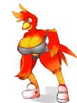  anthro anthrofied avian banjo-kazooie bent_over big_breasts bird breasts camel_toe fa20xx feathers female hand_on_hip kazooie rare shoes thick_thighs video_games voluptuous wide_hips 