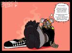  2025 5_toes absurd_res angry ankles_tied anthro barefoot bdsm black_soles blarf022 bondage bound chain claws countershade_feet countershading cross-popping_vein duct_tape english_text feet female foot_focus fur gag grey_body grey_fur hair hi_res koala mammal marsupial multicolored_hair musk restraints rope rope_bondage sheila_koala_(blarf022) shoe_gag shoes_removed sitting sitting_on_ground smelly smelly_feet smelly_shoes solo stink_fumes tape tape_gag text thought_bubble toe_claws toes two_tone_hair vombatiform 