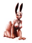  breasts female lagomorph looking_at_viewer mammal nipples nude rabbit solo watsup whiskers 
