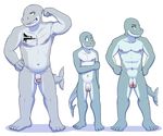  anthro balls diphallism fish flaccid group male marine multi_cock nude penis shark uncut zawmg 