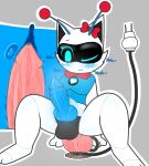 abdominal_bulge ambiguous_gender anal anal_masturbation anal_penetration animal_genitalia animal_penis antennae_(anatomy) anthro balls blue_penis blush bodily_fluids bow_ribbon canine_genitalia canine_penis colored cybernetics cyborg digital_drawing_(artwork) digital_media_(artwork) dildo dildo_in_ass dildo_insertion dildo_sitting domestic_cat erection felid feline feline_genitalia feline_penis felis genitals glowing glowing_genitalia glowing_penis gynomorph heart_symbol hikiwi hybrid_genitalia hybrid_penis internal intersex k-tee_(hikiwi) knot knotted_penis long_tail looking_at_genitalia looking_at_penis looking_pleasured machine mammal masturbation moan object_in_ass one_eye_closed penetration penile penile_penetration penile_spines penis plug riding_dildo robot screen screen_eyes screen_face sex_toy sex_toy_in_ass sex_toy_insertion simple_background solo spread_legs spreading steam tail text toony traditional_media_(artwork)