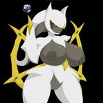  anthro anthrofied arceus big_breasts breasts earth elfdrago female giant huge_breasts legendary_pok&eacute;mon nintendo nipples planet pok&eacute;mon pok&eacute;morph pussy solo space video_games voluptuous wide_hips 